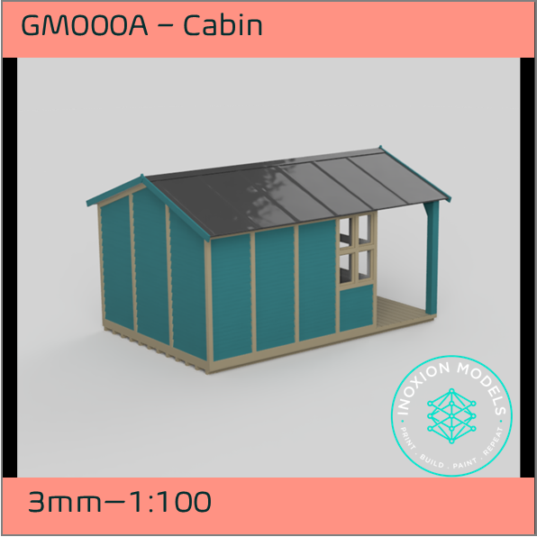 GM000A – Cabin/Garden Shed 3mm - 1:100 Scale