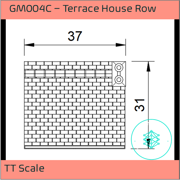 GM004C – Low Relief Terrace House TT Scale