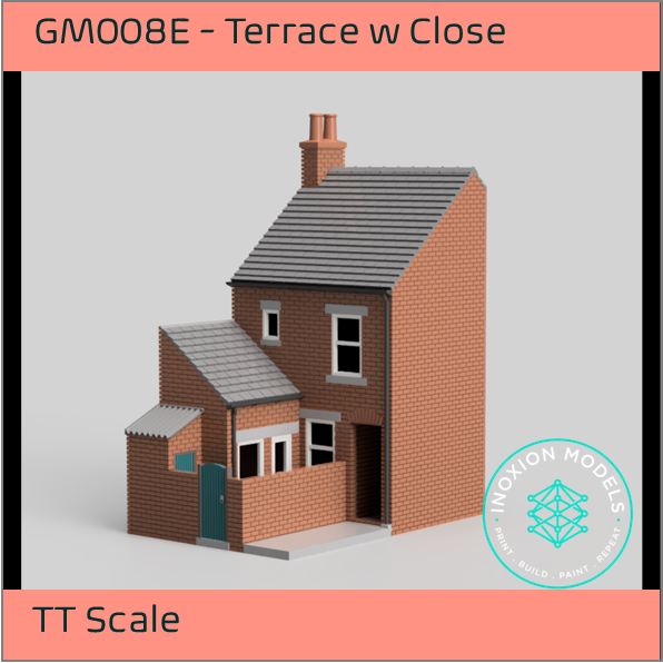 GM008E – Low Relief Terrace House w Close TT Scale