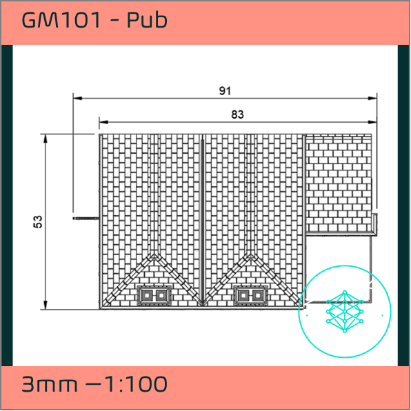 GM101 – Pub/Hotel 3mm - 1:100 Scale