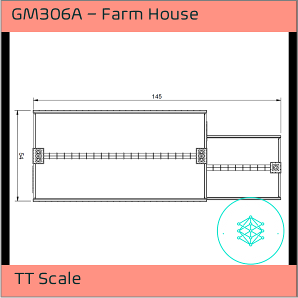 GM306A – Farm House 3mm - 1:100 Scale