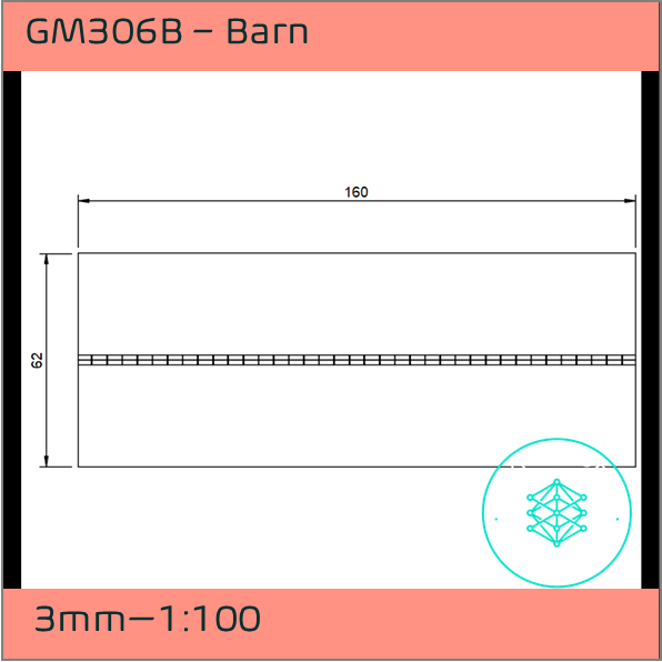 GM306B – Barn 3mm - 1:100 Scale