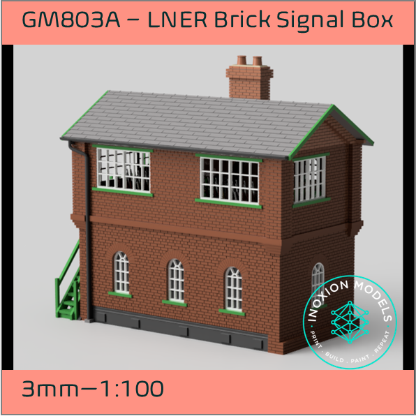 GM803A – LNER Brick Signal Box 3mm - 1:100 Scale