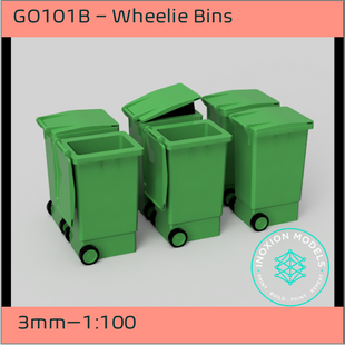 GO101 A – Wheelie Bins 3mm - 1:100 Scale