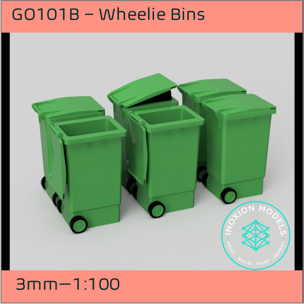 GO101 A – Wheelie Bins 3mm - 1:100 Scale