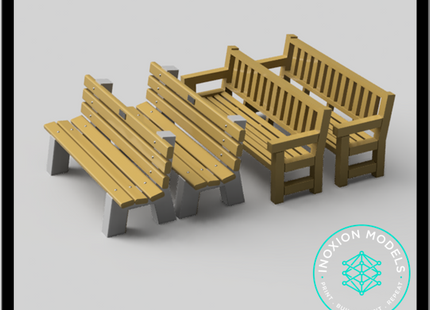 GO103A – Park Benches 3mm - 1:100 Scale