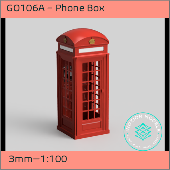 GO106A - Phone Boxes 3mm - 1:100 Scale