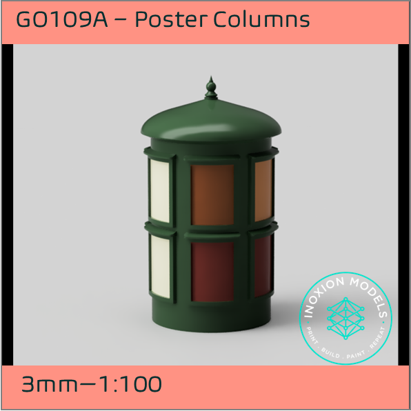 GO109A – Poster Columns 3mm - 1:100 Scale