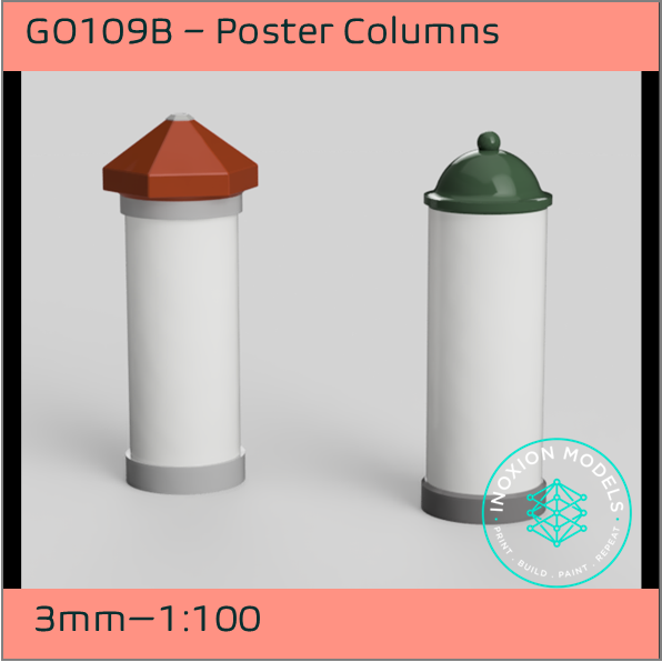 GO109B – Poster Columns 3mm - 1:100 Scale