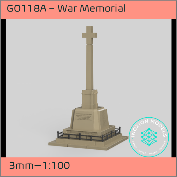 GO118A – War Memorial 3mm - 1:100 Scale