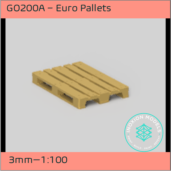 GO200A – Euro Pallets 3mm - 1:100 Scale