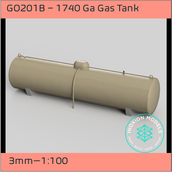 GO201B – 1740 Ga Gas Tank 3mm - 1:100 Scale