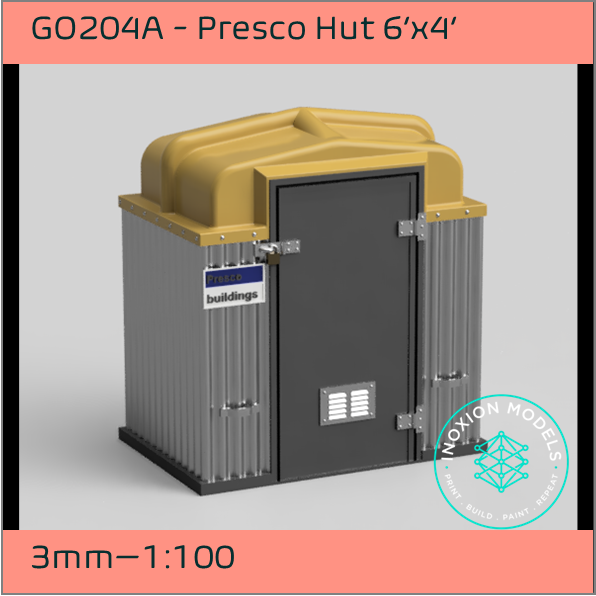GO204A – Presco Hut 6'x4' 3mm - 1:100 Scale