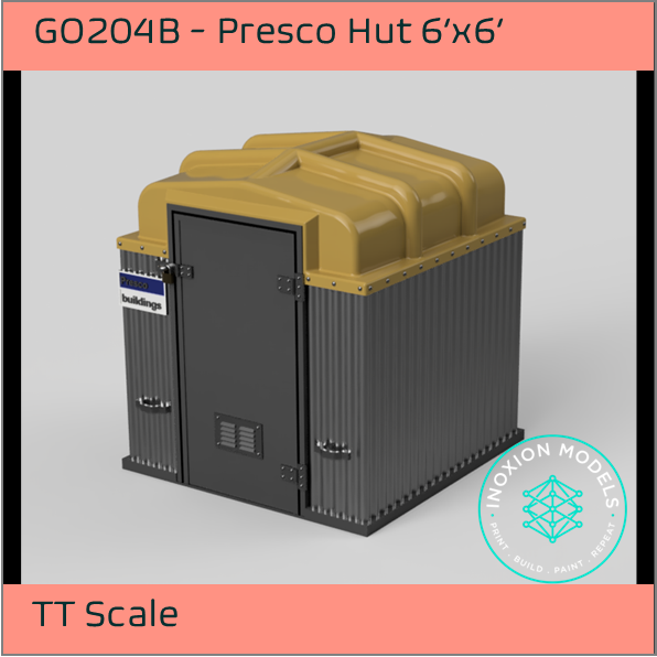 GO204B – Presco Hut 6'x6' TT Scale