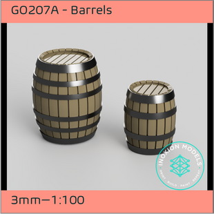 GO207A – Barrels 3mm - 1:100 Scale