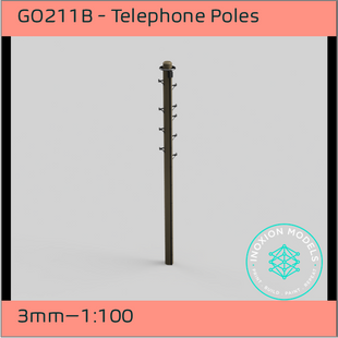 GO211B – Telephone Poles 3mm - 1:100 Scale