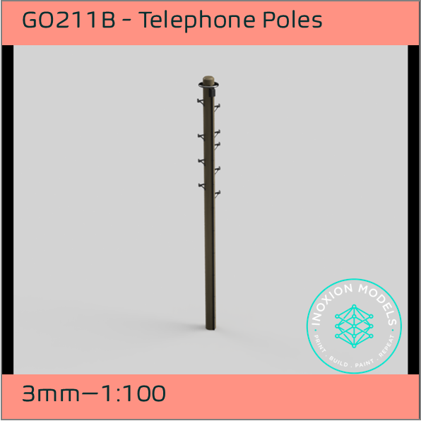 GO211B – Telephone Poles 3mm - 1:100 Scale