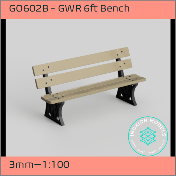 GO602B – GWR 6ft Platform Benches 3mm - 1:100 Scale