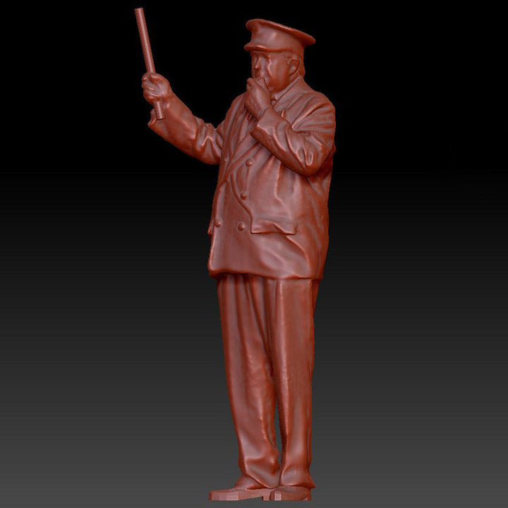 Station/train Guard Blowing Whistle Dsp035 Figure