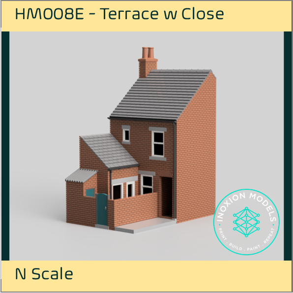 HM008E – Low Relief Terrace House w Close N Scale