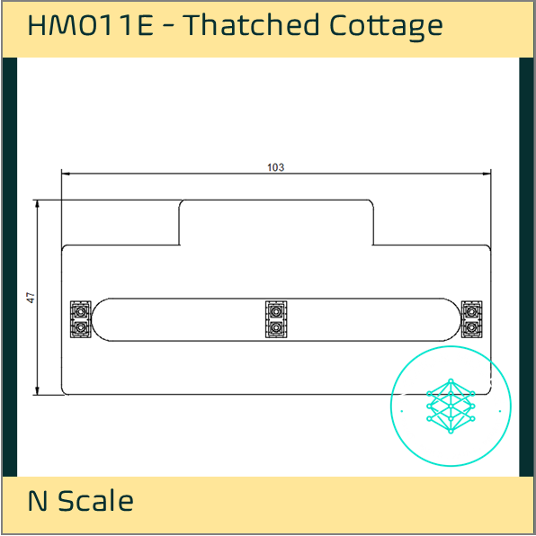 HM011E – Thatched Cottage N Scale