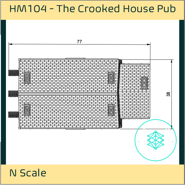 HM104 – The Crooked House Pub N Scale