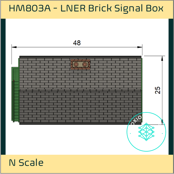 HM803A – LNER Brick Signal Box N Scale