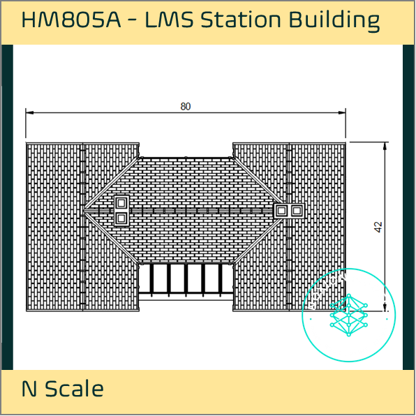 HM805A – LMS Station Building N Scale