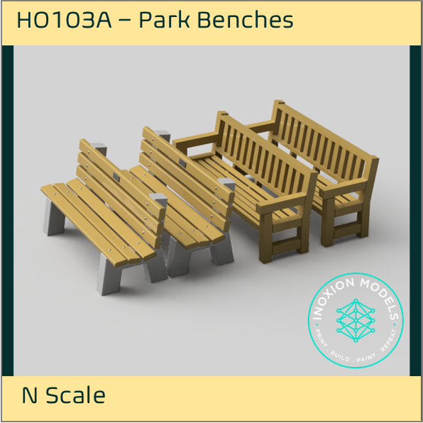 HO103A – Park Benches N Scale