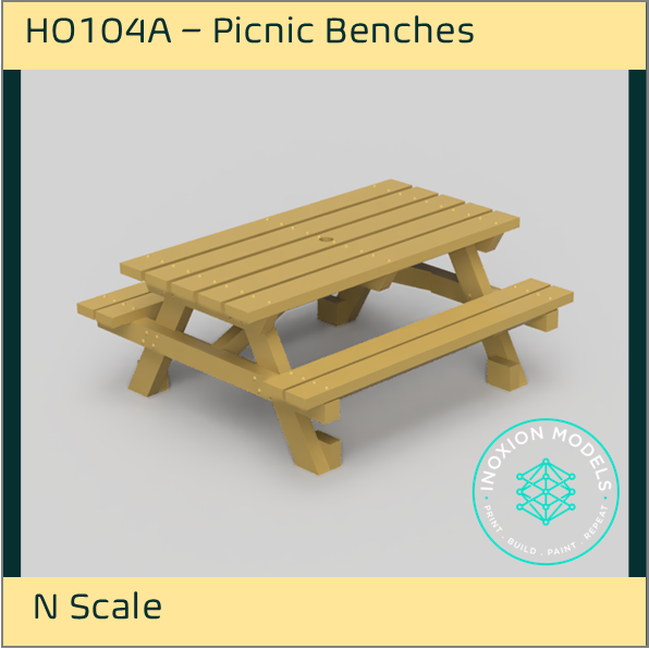 HO104A – Picnic Benches N Scale