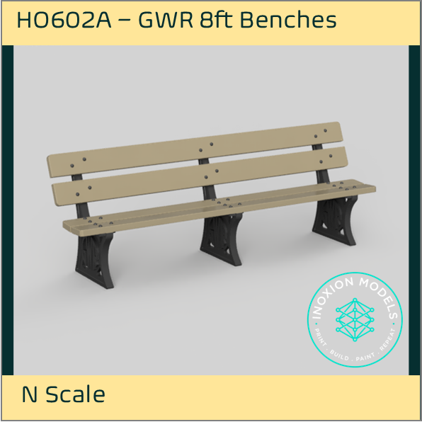 HO602A – GWR 8ft Platform Benches N Scale