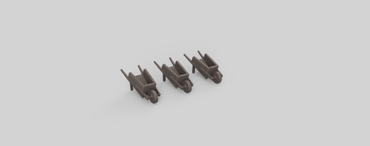 MM5011C - Wooden Wheel Barrows HO scale