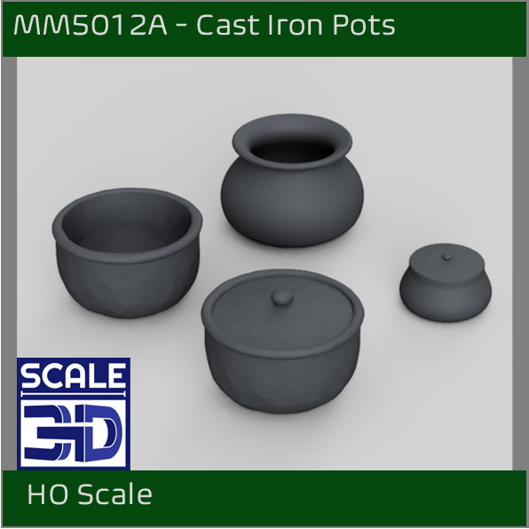 MM5012B - Iron Pots- HO Scale