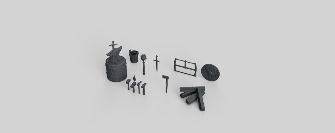 MM5015B - Blacksmith Equipment - HO Scale