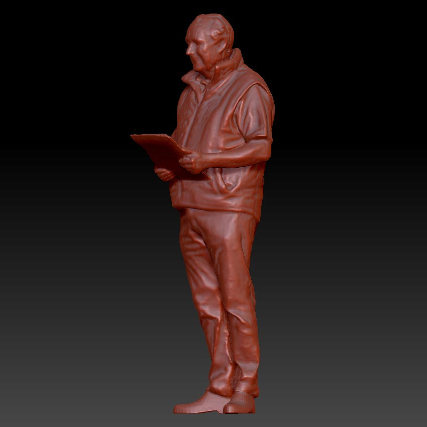 Older Male Train Spotter With Clipboard Dsp042 Figure