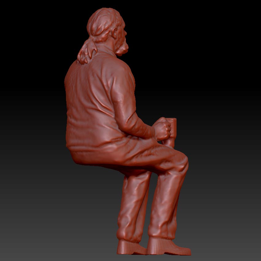 Older Male Sitting With Coffee Cup Dsp044 Figure