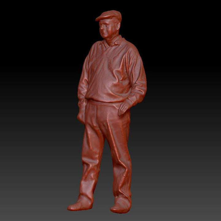 Older Male Standing With Flat Cap Dsp057 Figure