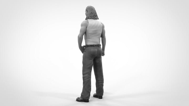 Nicolas In T-Shirt And Long Hair Figure