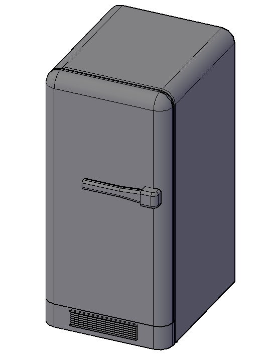 Old GEC Fridge with closed door  - RH-0024-C-76