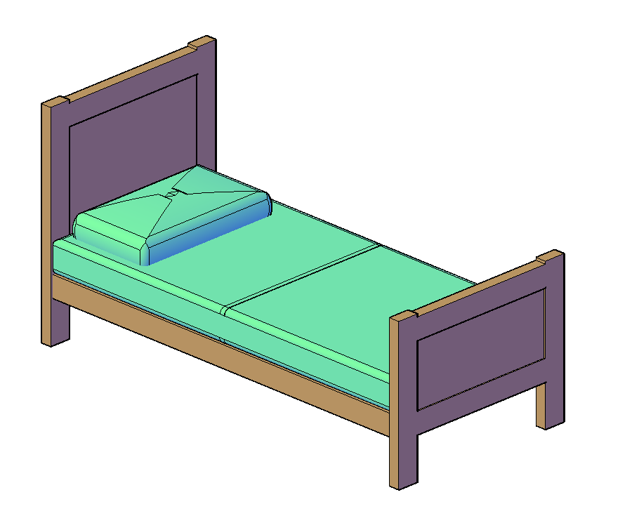 Wooden Bed (Single or King) - RH-0052-#-76