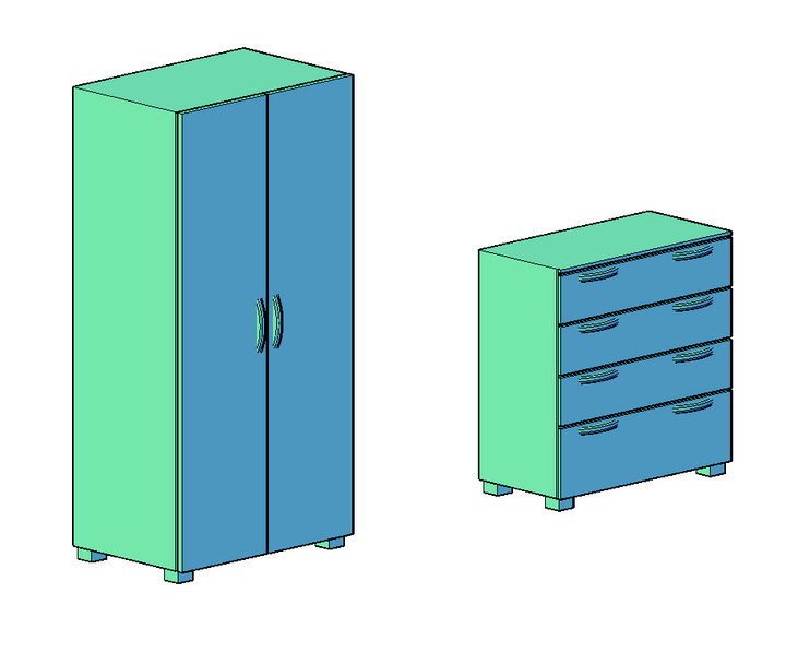 Modern Bedroom Furniture Set - RH-0053-S-76