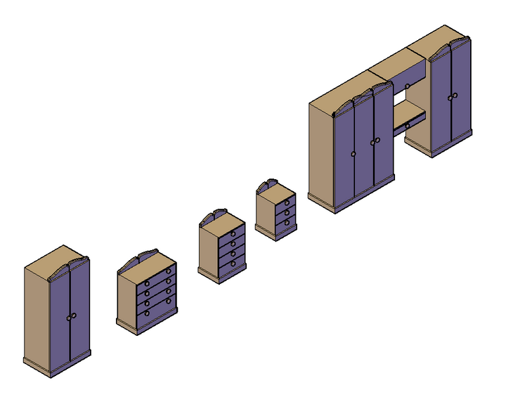 Oak Bedroom Furniture Set - RH-0054-S-76