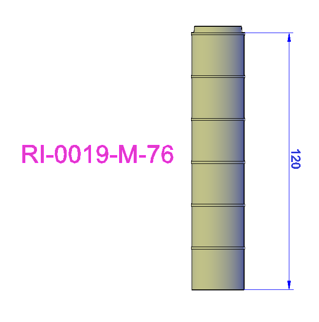 Industrial 6ft flue - RI-0019-K-76