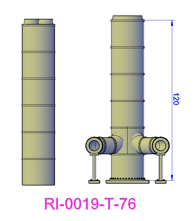 Industrial 6ft flue - RI-0019-K-76