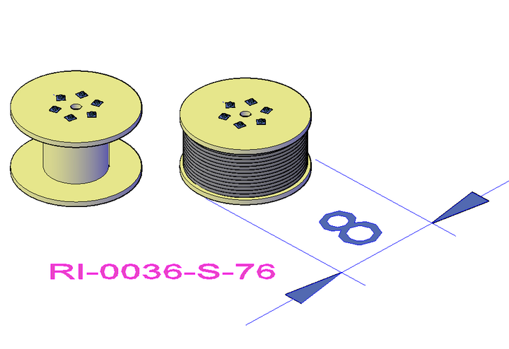 Wooden Cable Drum - RI-0036-#-76