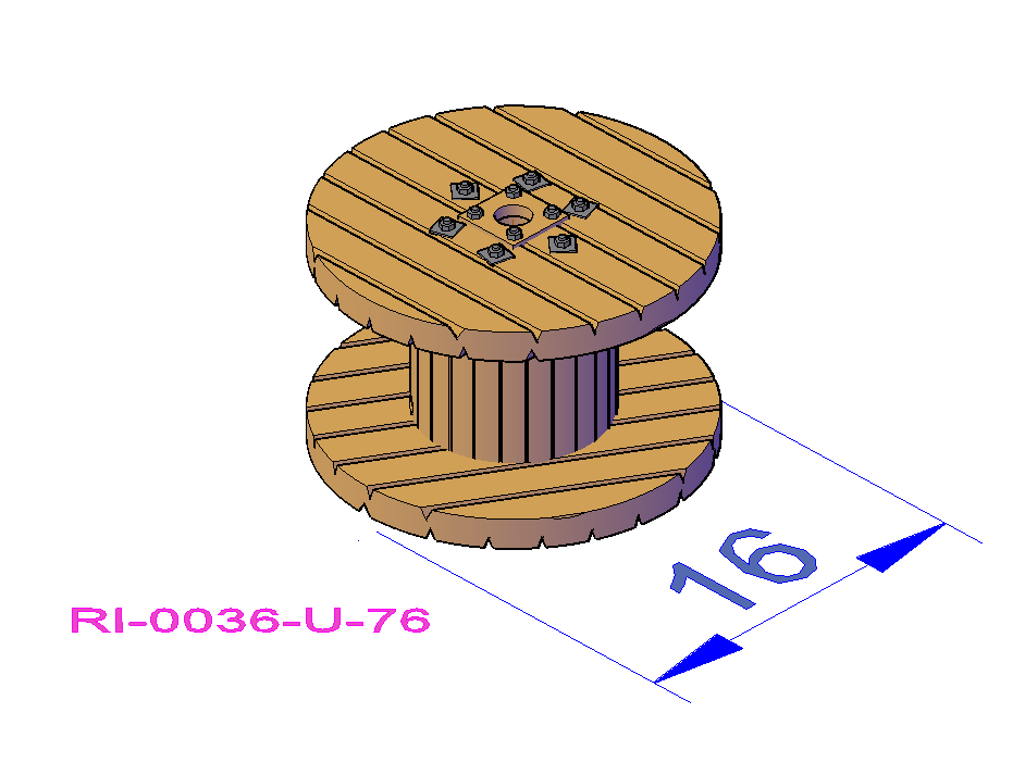 Wooden Cable Drum - RI-0036-#-76