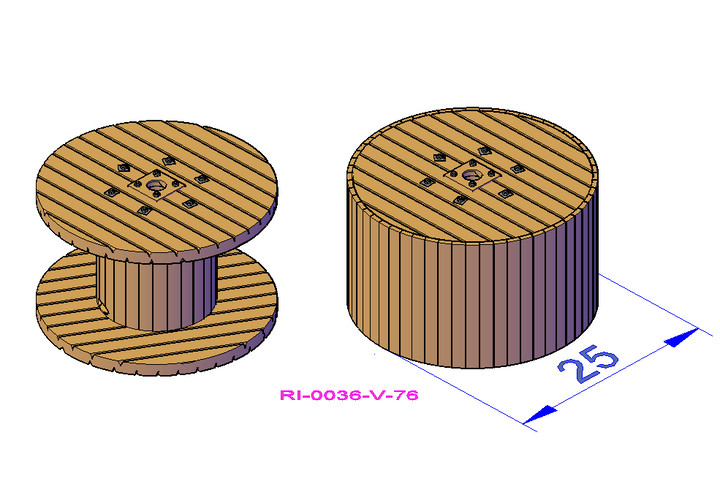 Wooden Cable Drum - RI-0036-#-76