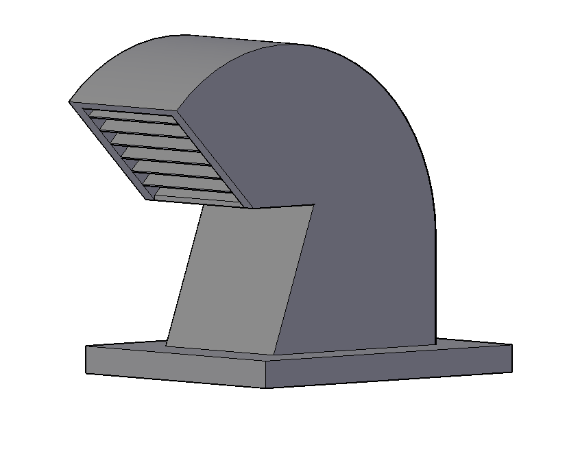 Gooseneck Vent for flat roof - RI-0073-M-76