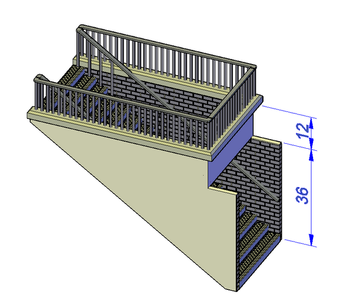 Platform subway entrance steps - RR-0012-A-76