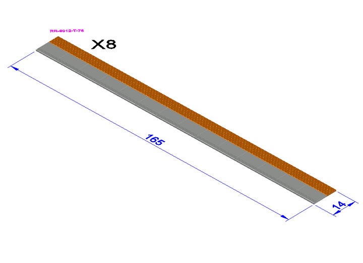 Platform tactile edging [990mm] - RR-8012-#-76